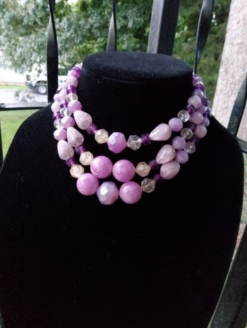 W Germany three strand necklace.